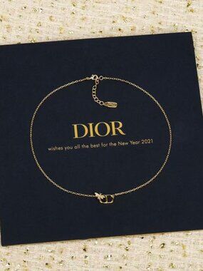 Dior Classic Bee & CD Logo Gold Bracelet